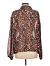 Shein 100% Polyester Floral Brown Long Sleeve Blouse Size 6 - photo 2