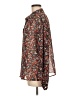 Shein 100% Polyester Floral Brown Long Sleeve Blouse Size 6 - photo 5