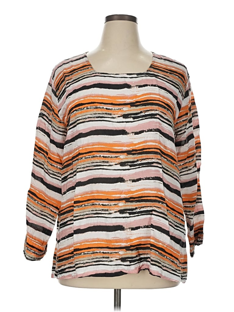 Pre-owned Masai 3/4 Sleeve Blouse In Orange