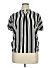 Assorted Brands Stripes Black Short Sleeve Blouse Size XL (estimated) - photo 1