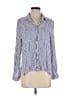 Love Tree 100% Rayon Stripes Blue Long Sleeve Button-Down Shirt Size M - photo 1
