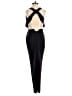 H&M 100% Recycled Polyester Solid Black Jumpsuit Size 2 - photo 2