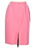 Celine for  Finition Main Solid Pink Wool Skirt Size EU 44 / US 14 - photo 2