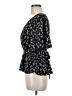 Shein 100% Polyester Black Short Sleeve Blouse Size 6 - photo 5