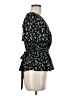 Shein 100% Polyester Black Short Sleeve Blouse Size 6 - photo 4