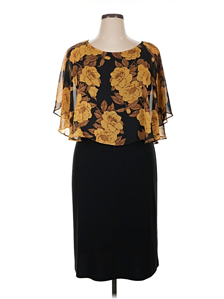 Pre-owned Connected Apparel Cocktail Dress In Gold