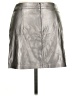 New Look 100% Polyester Metallic Silver Faux Leather Skirt Size 12 (petite) - photo 2