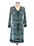MICHAEL Michael Kors Graphic Teal Casual Dress Size M - photo 1