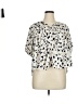 Bucketlist Animal Print Ivory Short Sleeve Blouse Size XL (estimated) - photo 1