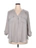 Torrid 100% Polyester Gray 3/4 Sleeve Blouse Size 2X Plus (2) - photo 1