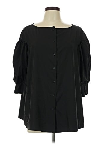 Shein Curve 3/4 Sleeve Blouse (view 1)
