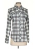 CAbi 100% Cotton Plaid Gray Long Sleeve Button-Down Shirt Size XS - photo 1