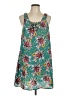 Bebop 100% Polyester Tropical Teal Green Casual Dress Size L - photo 1