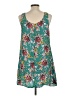 Bebop 100% Polyester Tropical Teal Green Casual Dress Size L - photo 2