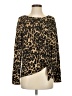 Nine Britton Animal Print Brown Long Sleeve Blouse Size S - photo 1