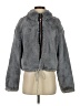 Elevenses 100% Polyester Gray Faux Fur Jacket Size S - photo 1