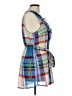 Fei Plaid Blue Sleeveless Blouse Size 12 - photo 4