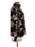 Socialite 100% Polyester Floral Black Long Sleeve Blouse Size L - photo 4