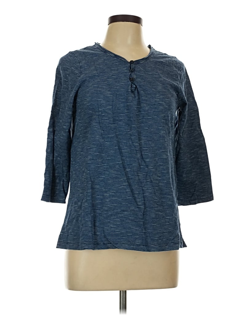 Fatface 3/4 Sleeve T-shirt In Blue