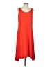 Chico's Solid Orange Casual Dress Size Lg (2) - photo 1