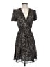 Max Studio 100% Polyester Animal Print Black Cocktail Dress Size S - photo 1