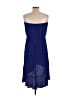 Coco Bianco 100% Rayon Solid Blue Cocktail Dress Size L - photo 2