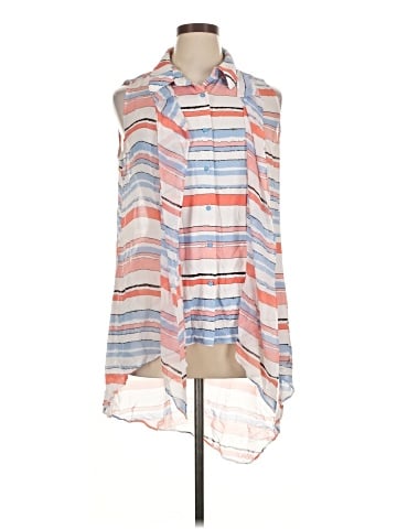 NY Collection Sleeveless Button-Down Shirt (view 1)