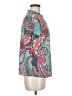 Shein Paisley Teal Short Sleeve Blouse Size 6 - photo 4