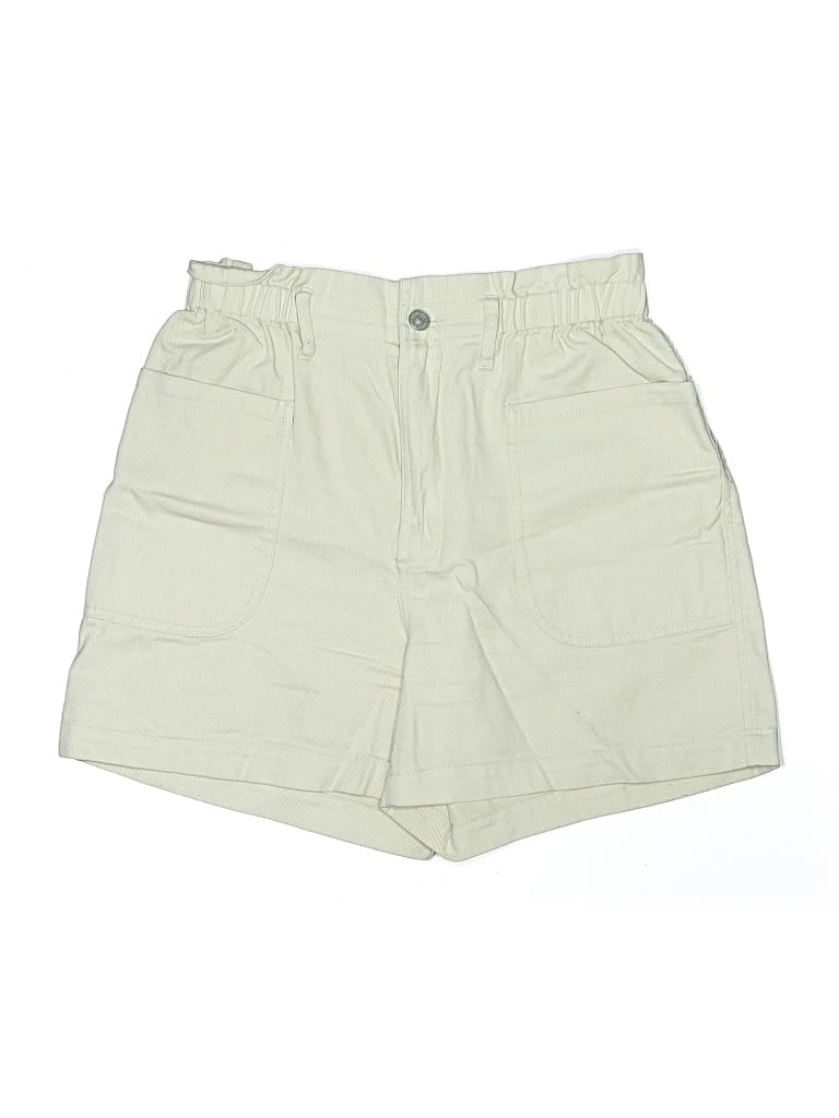 Pre-owned Dkny Jeans Khaki Shorts In White