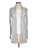 Ambiance Apparel 100% Rayon Silver Cardigan Size S - photo 1