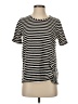 Rafaella Stripes Black Short Sleeve T-Shirt Size S - photo 1