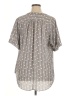 Worthington 100% Polyester Stars Gray Short Sleeve Blouse Size XL - photo 2