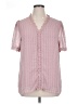 Unbranded 100% Polyester Pink Short Sleeve Blouse Size XL - photo 1