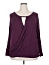 Just Fab Purple Long Sleeve Blouse Size XXL - photo 1