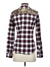 E2 Clothing Plaid Silver Long Sleeve Button-Down Shirt Size S - photo 2