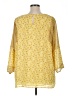 Hayden 100% Polyester Yellow 3/4 Sleeve Blouse Size 1X - photo 2