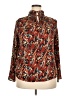 Allison Joy 100% Polyester Animal Print Brown Long Sleeve Blouse Size XL - photo 1