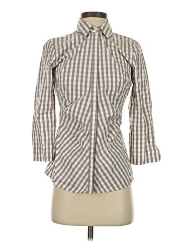 Lafayette 148 New York 3/4 Sleeve Button-Down Shirt (view 1)