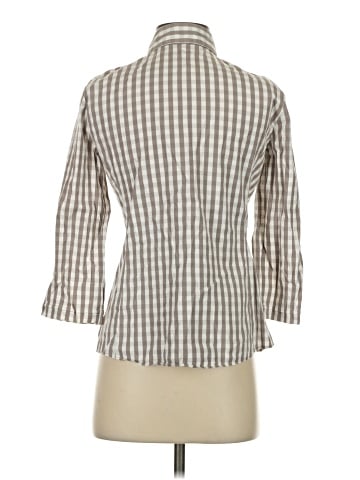 Lafayette 148 New York 3/4 Sleeve Button-Down Shirt (view 2)