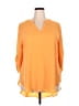 Cato 100% Polyester Orange 3/4 Sleeve Blouse Size 20W - photo 1