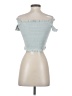 Zara Teal Short Sleeve Top Size S - photo 2