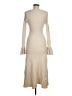 Shein 100% Polyester Ivory Tan Casual Dress Size 6 - photo 2