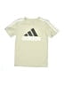 Adidas 100% Recycled Polyester Tan Active T-Shirt Size 7 - photo 1