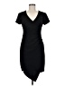 Bisou Bisou Solid Black Casual Dress Size 6 - photo 1