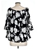 Lavish Black 3/4 Sleeve Blouse Size L - photo 2