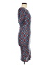 Unbranded Print Blue Cocktail Dress Size XXS - photo 4