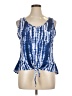 K. Jordan Blue Sleeveless Blouse Size 1X - photo 1