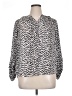Simply Vera Vera Wang 100% Polyester Animal Print Silver Long Sleeve Blouse Size L - photo 1