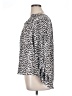 Simply Vera Vera Wang 100% Polyester Animal Print Silver Long Sleeve Blouse Size L - photo 5