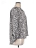 Simply Vera Vera Wang 100% Polyester Animal Print Silver Long Sleeve Blouse Size L - photo 4